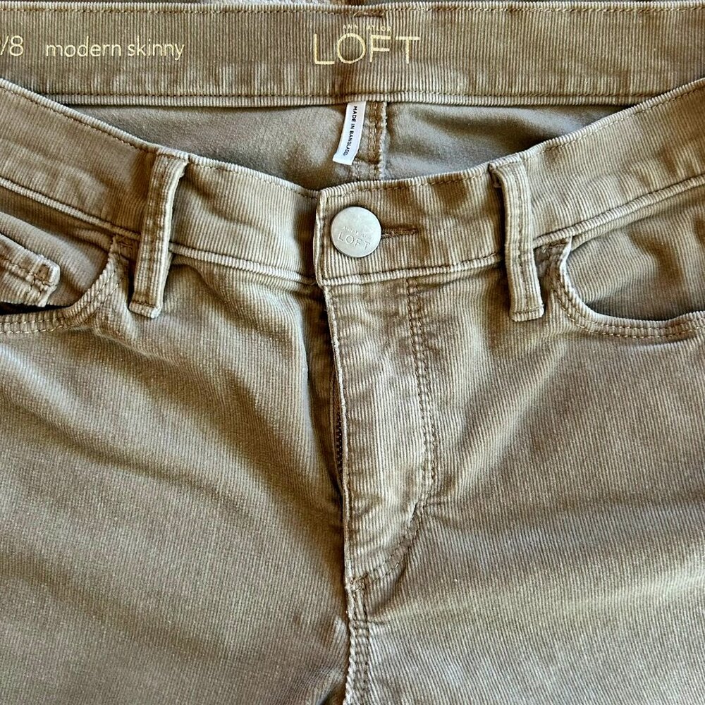 Ann Taylor LOFT Skinny Cords Size 29/8